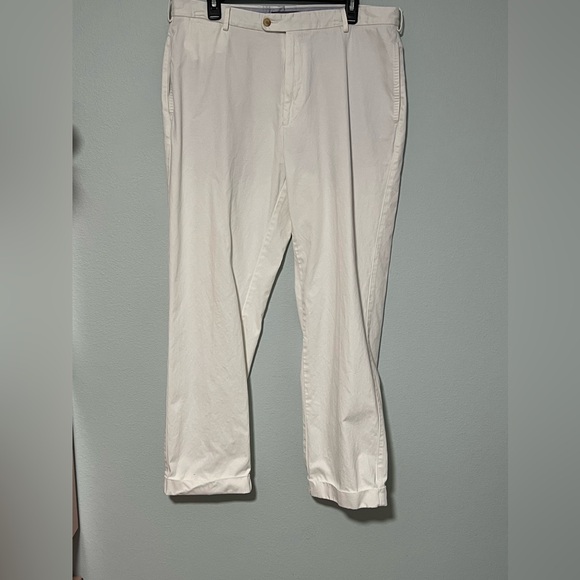 PETER MILLAR Pima Cotton Flat Front Pants - 36 - Picture 1 of 5